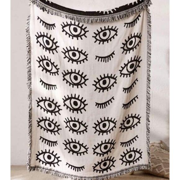 HTF Urban outfitters UO Calhoun & Co. woven throw blanket - Picture 1 of 6